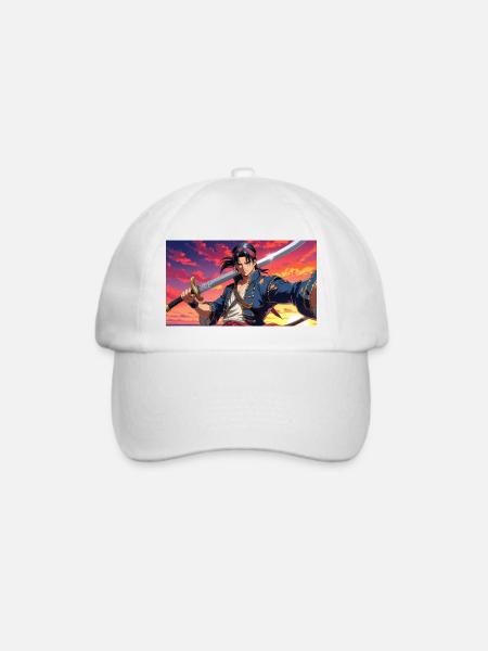 jiyuu no kaizoku - Baseballkappe - Weiß/Weiß
