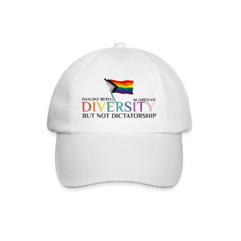 Bunte Pride Flag Vielfalt Motiv - Baseballkappe - Weiß/Weiß - Vorne