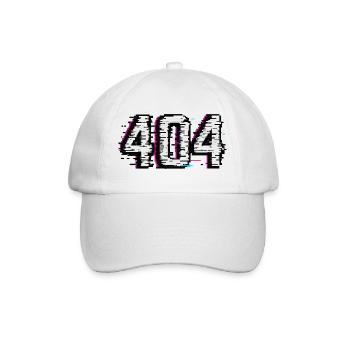 Retro 404 Logo T-Shirt - Baseballkappe - Weiß/Weiß - Vorne