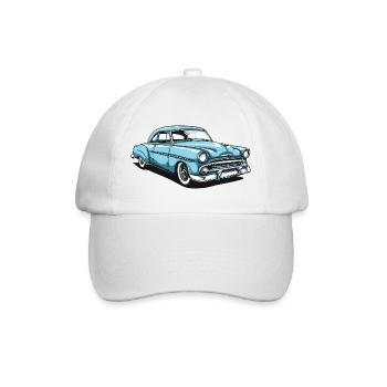 Nostalgisches Retro-Auto Design - Baseballkappe - Weiß/Weiß - Vorne