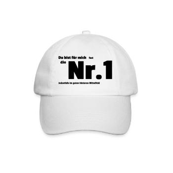 Nummer Eins - Baseballkappe - Weiß/Weiß - Vorne