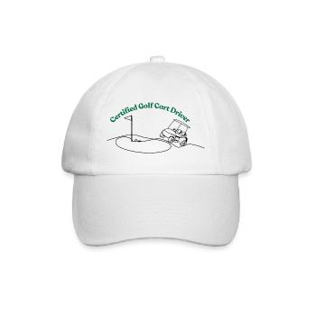 Certified Golfcart driver - Baseballkappe - Weiß/Weiß - Vorne