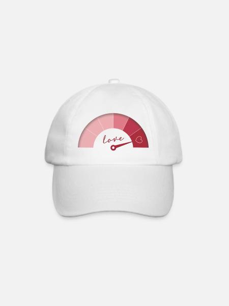 Love Meter – Hochzeit Edition - Baseballkappe - Weiß/Weiß