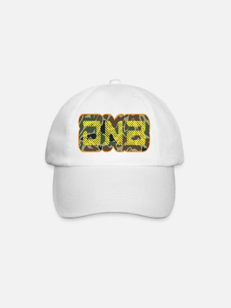 DNB Camo Glyphen Neon - Baseballkappe - Weiß/Weiß