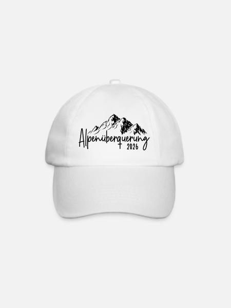 Alpenüberquerung 2026 - Baseballkappe - Weiß/Weiß