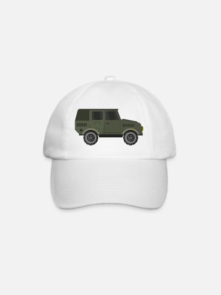 Militär-Jeep - Baseballkappe - Weiß/Weiß