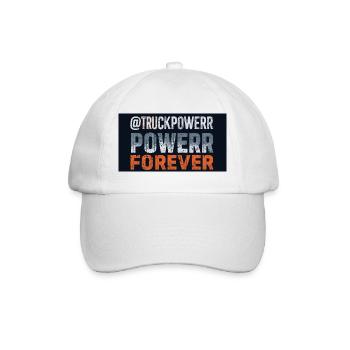 Truck Power für immer verzweifelt - Baseballkappe - Weiß/Weiß - Vorne