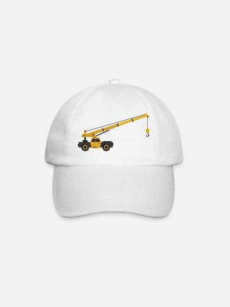 Kranwagen - Baseballkappe - Weiß/Weiß