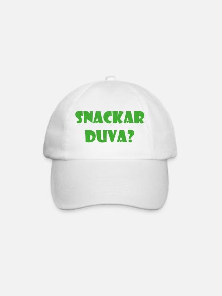 Talking Duva – Göteborg-Humor - Baseballkappe - Weiß/Weiß