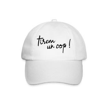 Tirèm un còp! - Baseballkappe - Weiß/Weiß - Vorne