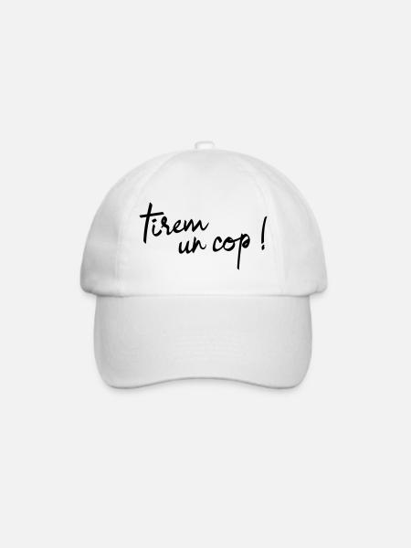 Tirèm un còp! - Baseballkappe - Weiß/Weiß