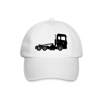 Sattelzug-Lastwagen - Baseballkappe - Weiß/Weiß - Vorne