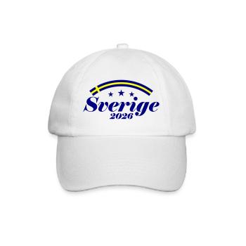 Schweden 2026 Sverige - Baseballkappe - Weiß/Weiß - Vorne