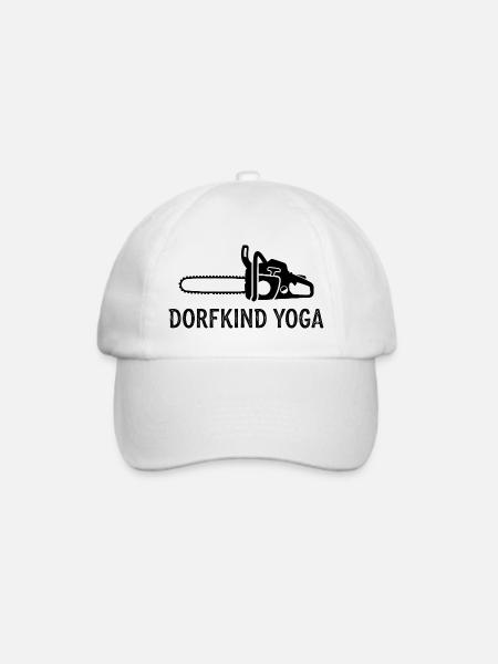 Dorfkind Yoga Chainsaw - Baseballkappe - Weiß/Weiß