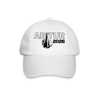 ABI 2026 Mittelfinger Abitur - Geschenk - Baseballkappe - Weiß/Weiß - Vorne