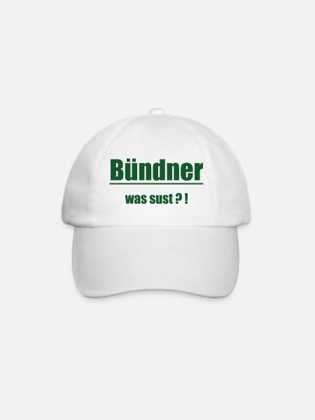 Bündner Wortwitz Grün Graphic - Baseballkappe - Weiß/Weiß