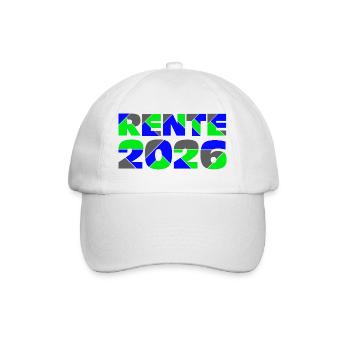 Rente 2026 - Baseballkappe - Weiß/Weiß - Vorne