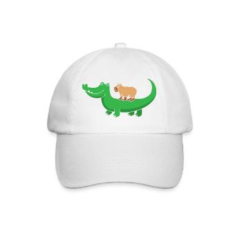 Capibara Capybara - Baseballkappe - Weiß/Weiß - Vorne