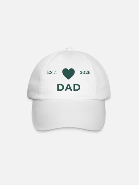 Dad established 2026 - Baseballkappe - Weiß/Weiß