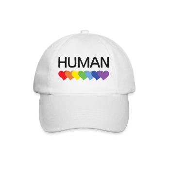 LGBTQ-Pride-Monat – Wir sind alle Menschen - Baseballkappe - Weiß/Weiß - Vorne