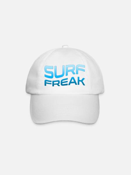 Surf Freak Blue Wave Style - Baseballkappe - Weiß/Weiß