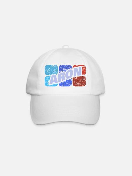 Vorname Aron - Baseballkappe - Weiß/Weiß