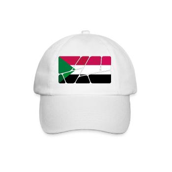 Sudan als Flagge - Baseballkappe - Weiß/Weiß - Vorne
