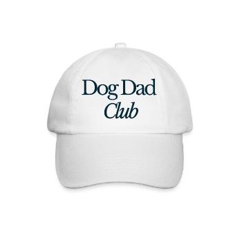 Dog Dad Club Emblem - Baseballkappe - Weiß/Weiß - Vorne