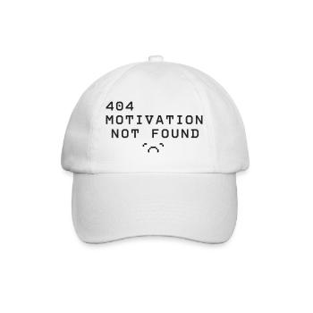 404 Motivation Nicht Gefunden - Baseballkappe - Weiß/Weiß - Vorne