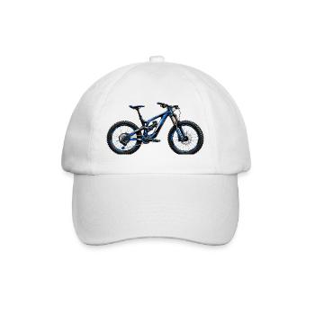 MTB Fully Bike Seitenansicht Technik Enduro Rahmen - Baseballkappe - Weiß/Weiß - Vorne