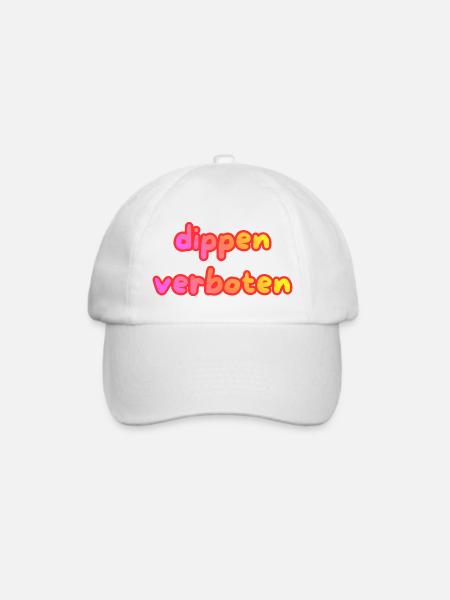 dippen verboten - Baseballkappe - Weiß/Weiß
