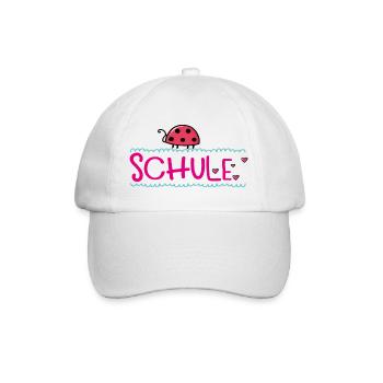 Schule  mit Glück - Baseballkappe - Weiß/Weiß - Vorne