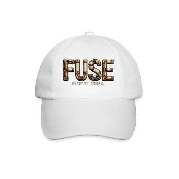 FUSE – Abkürzung von Design | Elektrisches Wortspiel - Baseballkappe - Weiß/Weiß - Vorne