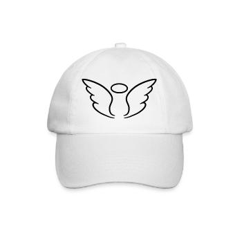 angel wings black - Baseballkappe - Weiß/Weiß - Vorne