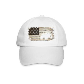 Rugged Flag Offroad-Flucht - Baseballkappe - Weiß/Weiß - Vorne