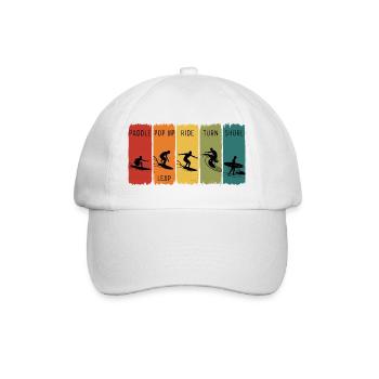 Retro-Surf-Stufen Paddel-Pop-up-Fahrt Ufer - Baseballkappe - Weiß/Weiß - Vorne