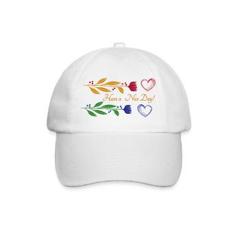 Have a Nice Day - Baseballkappe - Weiß/Weiß - Vorne