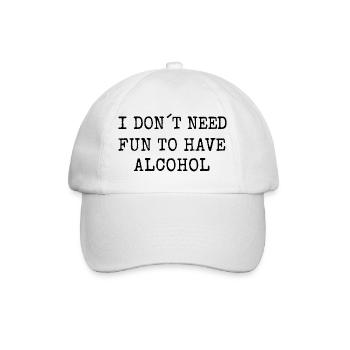Funny Alcohol Pun - Baseballkappe - Weiß/Weiß - Vorne