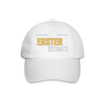 Erster Einsatz - Shirt für Jugendfeuerwehr - Baseballkappe - Weiß/Weiß - Vorne