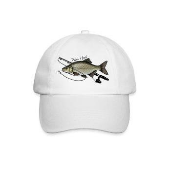 Angeln mit Rute Brasse Fisch Petri Heil - Baseballkappe - Weiß/Weiß - Vorne