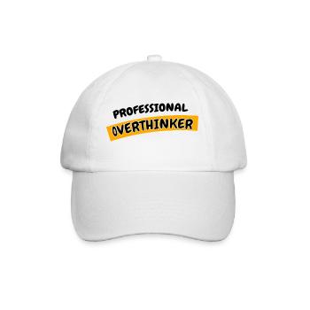 Professional Overthinker - Baseballkappe - Weiß/Weiß - Vorne