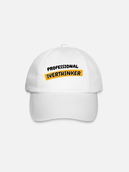 Professional Overthinker - Baseballkappe - Weiß/Weiß