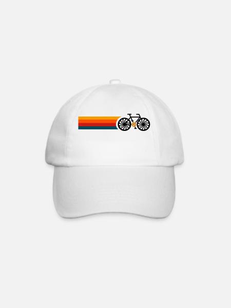Retro-Sonnenuntergangs-Bunte Schleifen - Baseballkappe - Weiß/Weiß