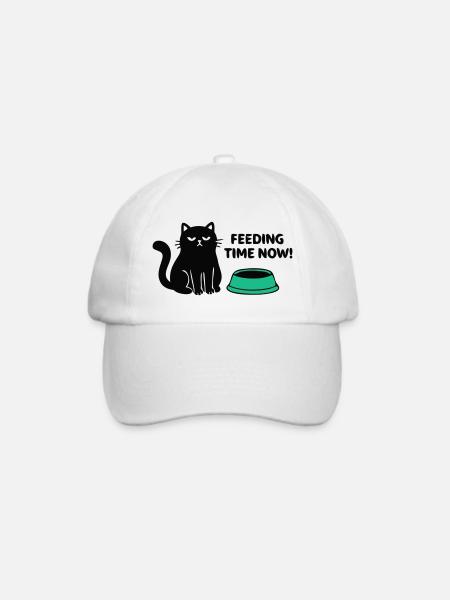 Boese Katze Schriftzug - Baseballkappe - Weiß/Weiß