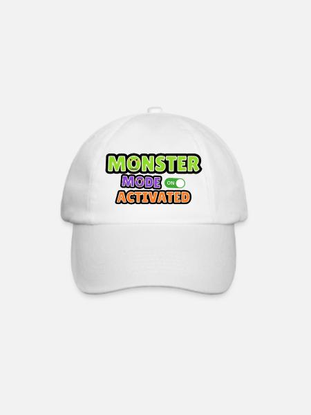 Monstermodus aktiviert - Baseballkappe - Weiß/Weiß