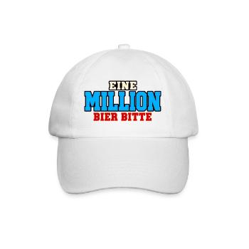 Million Bier - Baseballkappe - Weiß/Weiß - Vorne