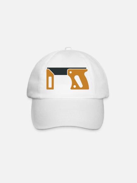 Anschlagwinkel Werkzeug Grafik - Baseballkappe - Weiß/Weiß