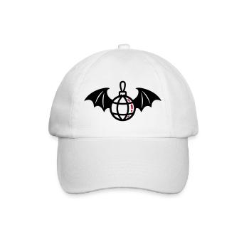 Fledermaus Discokugel Icon - Baseballkappe - Weiß/Weiß - Vorne
