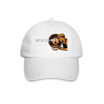Mahlgrad-Nerd – Kaffee Geschenk für Barista & Kaff - Baseballkappe - Weiß/Weiß - Vorne