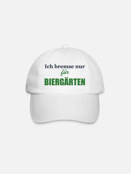 Ich bremse nur für Biergärten - Baseballkappe - Weiß/Weiß